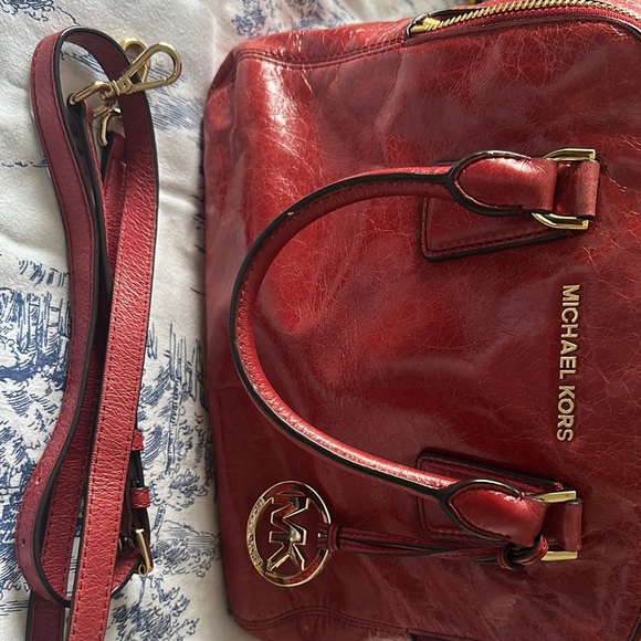 Michael Kors Red Leather Women's Bag - Picture 6 of 7